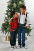Classic Red Plaid Button-Up Shirt – Holiday Charm for Boys 12M-14